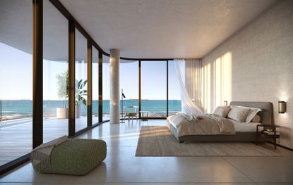 The Rock, Punta Del Este: Bedroom overlooking the sea