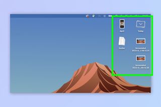 A screenshot showing how to use desktop stacks on Mac