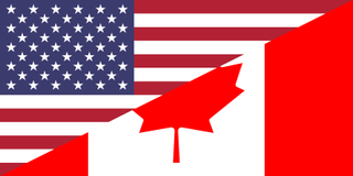 usa and canada flag