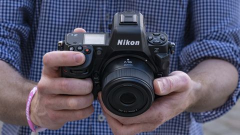 Nikon Z8 camera in the hand