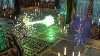 Still from the video game Warhammer 40K: Mechanicus.