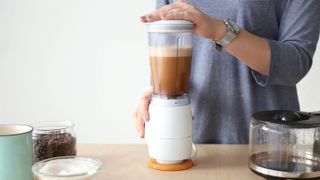 Coffee in a blender