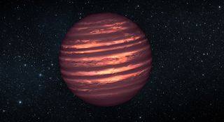 Brown dwarfs mix features of stars and planets, but they are their own unique entities. This artist's illustration shows the brown dwarf 2MASSJ22282889-431026, which NASA's Spitzer and Hubble space telescopes simultaneously observed.