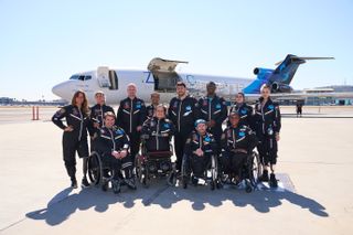 The 12 disability ambassadors of AstroAccess, From left to right, back row: Mary Cooper, Cheri Wells-Jensen, Eric Shear, Apurva Varia, Sina Bahram, Zuby Onwuta, Mona Minkara, Viktoria Modesta Front row: Sawyer Rosenstein, Dana Bolles, Eric Ingram, Centra Mazyck .