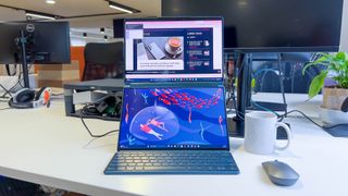 Lenovo Yoga Book 9i at the TR London office