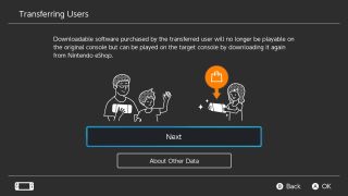 How to transfer Switch data to new console