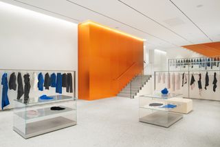 Issey Miyake Paris Store With Orange Walls