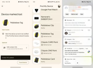Google Find My Device network app screenshots