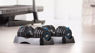 home gym essentials: NordicTrack Select-A-Weight 55 Lb. Dumbbell Set