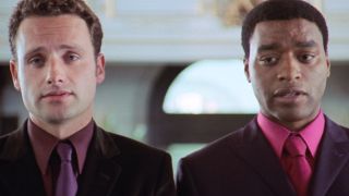 Chiwetel Ejiofer and Andrew Lincoln at a wedding in Love Actually