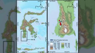 Map of Indonesian island of Sulawesi