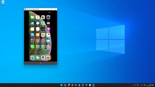An iPhone screen on a PC, demonstrating how to mirror an iPhone's screen on PC