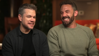 Matt Damon and Ben Affleck for CBS Sunday Morning interview in 2023 for Air