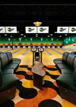 Eastside Bowl, traditional bowling alley interior in Nashville