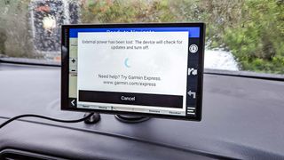 Garmin drivesmart 86 display on dash