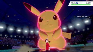 Pikachu Dynamax in Pokemon Sword and Shield