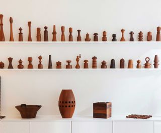 Jens Quisgaard exhibition display with wooden objects, shown at 3 Days of Design 2024 in Copenhagen