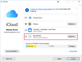 icloud windows bookmarks