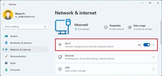 Open Wi-Fi settings