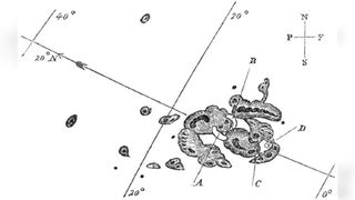 Richard Carrington's drawing of sunspots