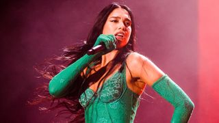 Dua Lipa performs ahead of the BRITs 2024