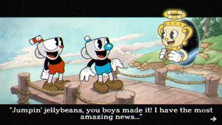 Cuphead: The Delicious Last Course cutscene