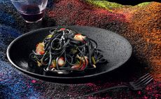 Katharina Grosse squid ink pasta