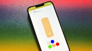 iOS 16 HomeKit Adaptive Lighting interface displayed on an iPhone 13 Pro Max