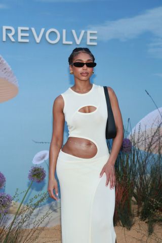 Lori Harvey attends the 2023 REVOLVE Festival on April 15, 2023 in Thermal, California.