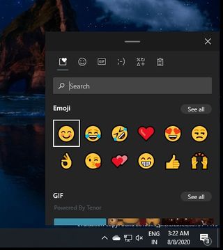 Windows 10 Clipboard emojis