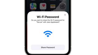 iPhone share Wi-Fi password feature