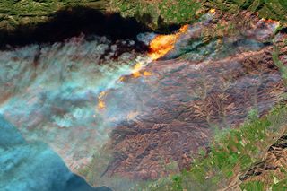 SoCal Wildfires from Space