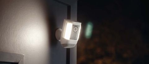 Ring Spotlight Cam Pro on side of house