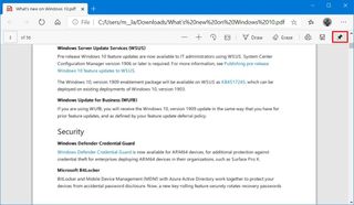 Microsoft Edge Chromium pin toolbar viewing PDF
