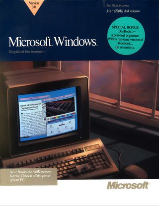 Windows 3.0 product retail box