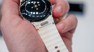 The quick release button on the Galaxy Watch 7's bands