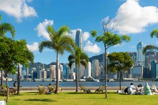 People in deckchairs at Art Park, Hong Kong. Photography: CP Creatives – Derry Ainsworth