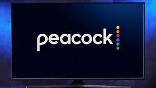 Peacock logo on a TV