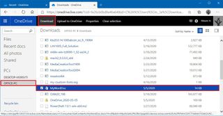 OneDrive fetch files