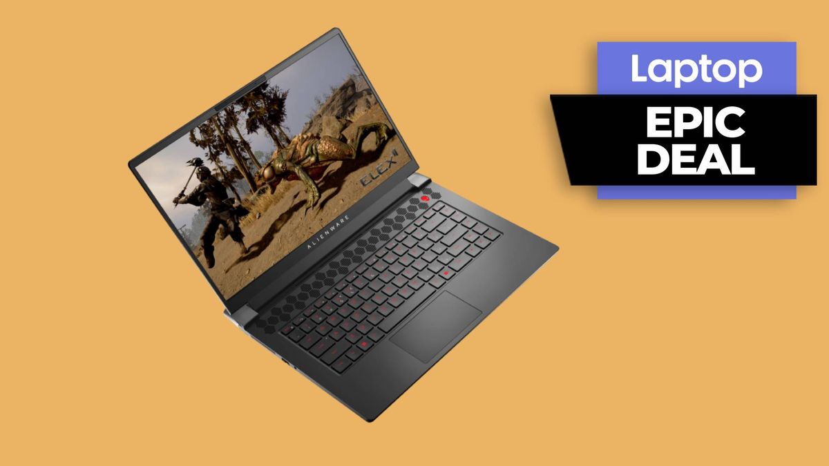 Alienware m15 R7 gaming laptop with ELEX II gameplay