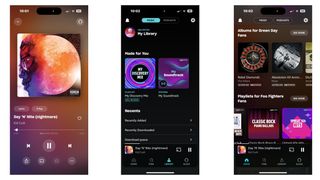 Amazon Music Unlimited app screenshots on an iPhone