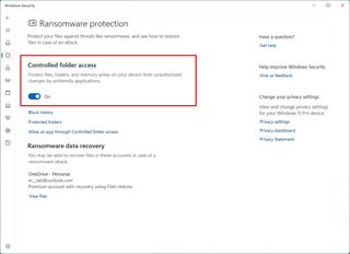 Enable Controlled folder access on Microsoft Defender