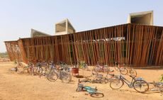 Ventilation systems are built into this Francis Kéré-designed building to deflect heat