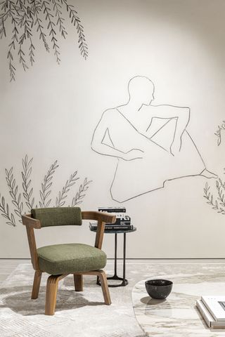 Molteni & C Salone del Mobile Pavilion with murals by Roberto Ruspoli