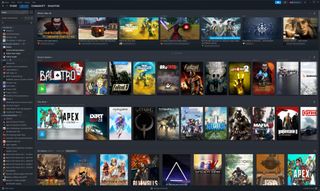 Steam Library on desktop