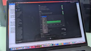 Spotify EQ adjustment on MacBook app