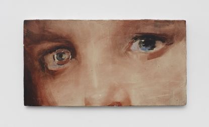 painting of face from ‘Accordion Fields’ group exhibition at Lisson Gallery, London