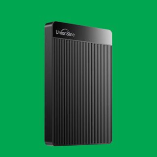 One of the best external hard drive against a bright background