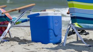 Cooler box on beach