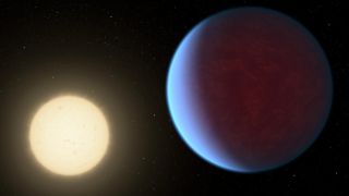 Artist concept of exoplanet 55 Cancri e